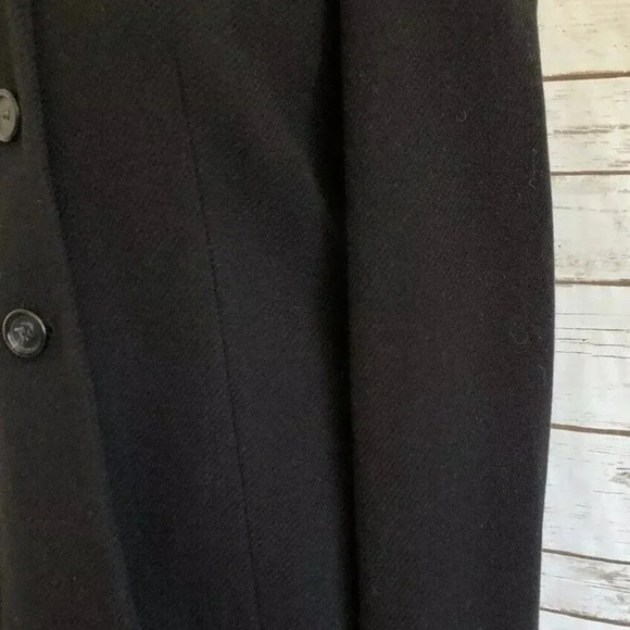 ANN TAYLOR Women Fully Lined Collar 100% Wool Textured Black Blazer Jacket Sz 2 - Picture 9 of 12